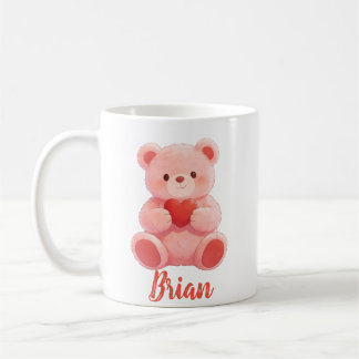 Personalized Name Cute Teddy Bear  Coffee Mug