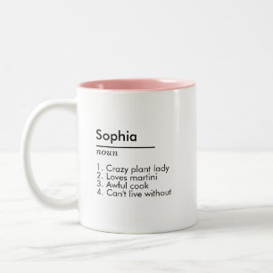 Personalized Name Definition Gift Ideas Custom Two-Tone Coffee Mug
