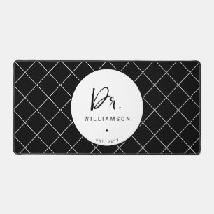 Personalized Name Dr Minimalist Doctor Graduation Desk Mat