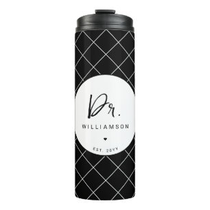 Personalized Name Dr Minimalist Doctor Graduation Thermal Tumbler
