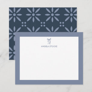 Personalized Name Dusty Blue Bow Card