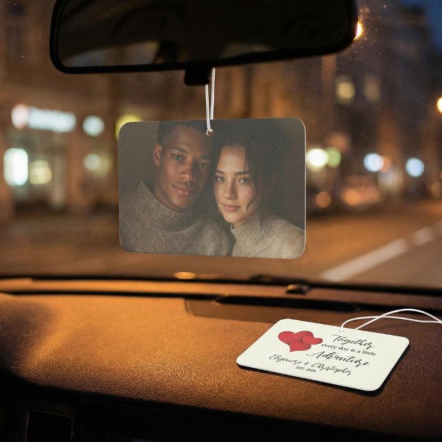 Personalized Name Est Together Every Day Adventure Car Air Freshener (Creator Uploaded)