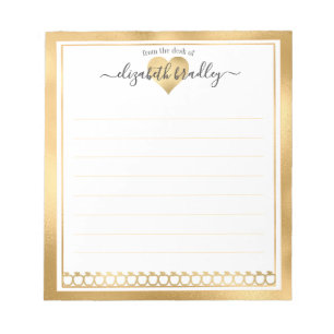 Personalized Name From The Desk Of Notepad