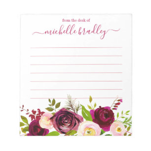 Personalized Name From The Desk Of Notepad