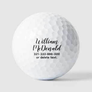 Personalized Name Golf Balls Template SCRIPT 29