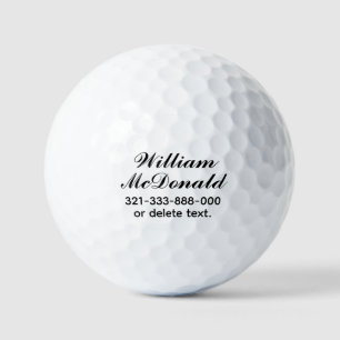 Personalized Name Golf Balls Template SCRIPT 8