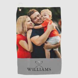 Personalized Name Golf Clubs Photo Towel
