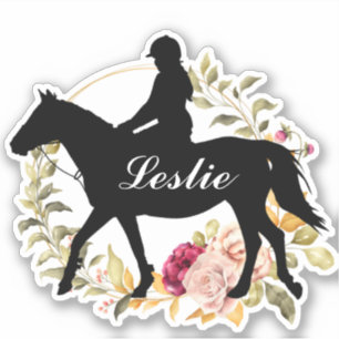 Personalized Name horse Silhouette Equestrian 