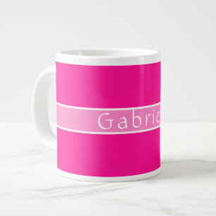 Personalized Name Hot Pink Large Coffee Mug