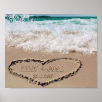 Personalized Name In Heart Sand Picture