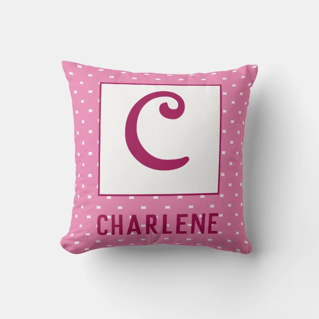 Personalized Name Initial Cushion (Front)