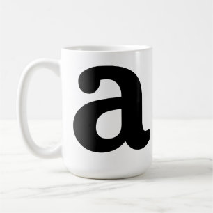 Personalized Name Initial Stylish Modern Minimal  Coffee Mug