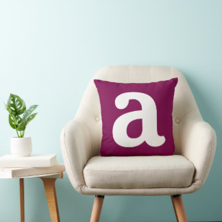 Personalized Name Initial Stylish Modern Minimal  Cushion