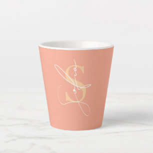 Personalized name initials  latte mug