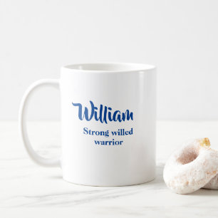 Personalized Name Meaning Name William Mug