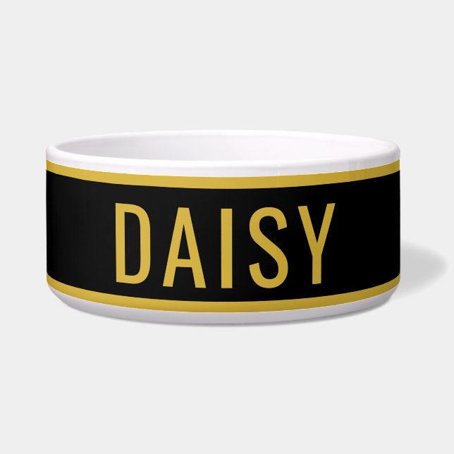 Personalized Name Metallic Gold Black Minimalist (Front)