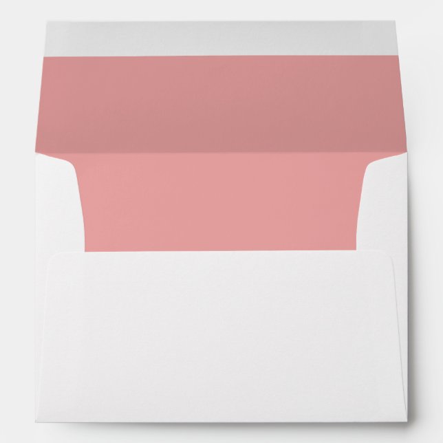 Personalized Name Modern Elegant Wedding White Envelope (Back (Bottom))