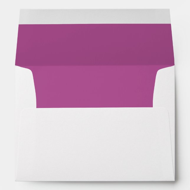 Personalized Name Modern Elegant Wedding White Envelope (Back (Bottom))