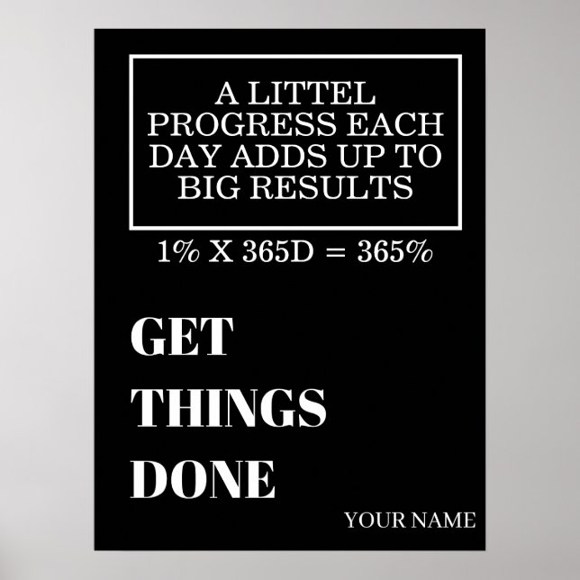 PERSONALIZED NAME MODERN MINIMAL GET THINGS DONE  POSTER (Front)