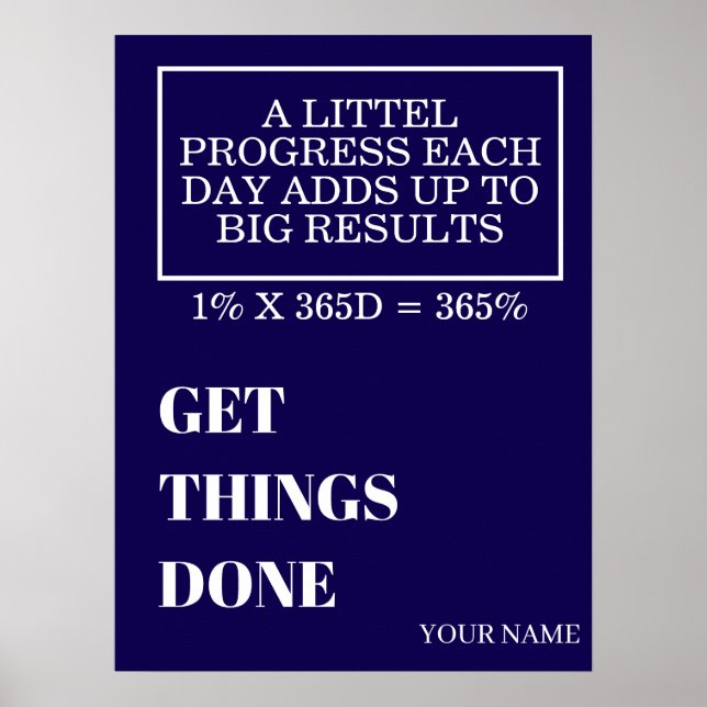 PERSONALIZED NAME MODERN MINIMAL GET THINGS DONE  POSTER (Front)