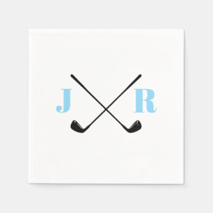 Personalized Name Monogram Golf Club Napkin