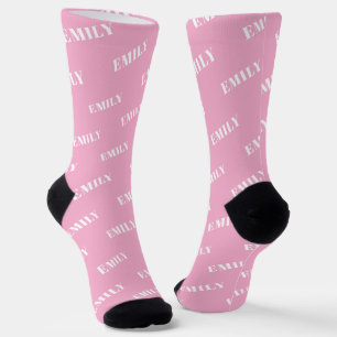 Personalized Name Monogram Pattern Socks
