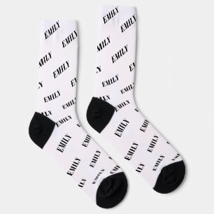 Personalized Name Monogram Pattern Socks