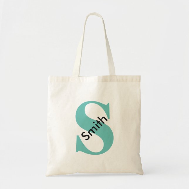 Personalized name monogram tote bag (Front)