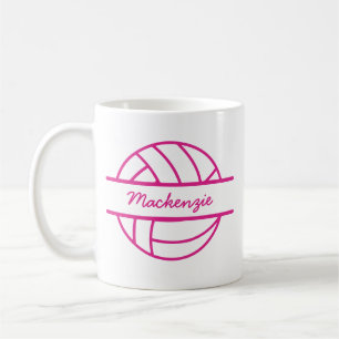 Personalized Name Monogram Volleyball Coffee Mug