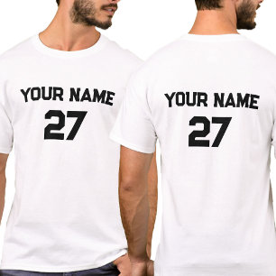 Personalized Name Number Front Back T-Shirt