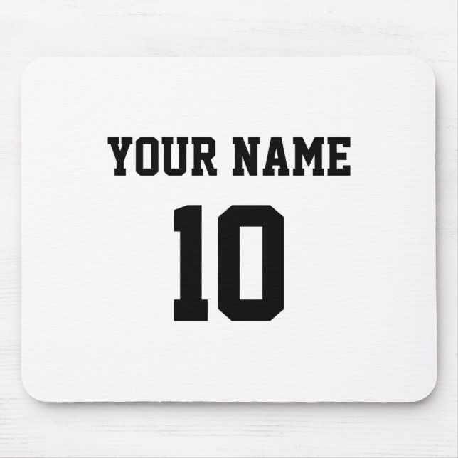 Personalized Name Number Front Back T Shirt_1  Mouse Mat (Front)