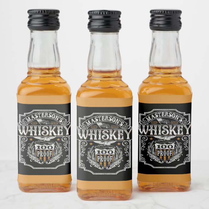 Personalized NAME Old West Whiskey Brewery Bar Liquor Bottle Label | Zazzle.co.uk