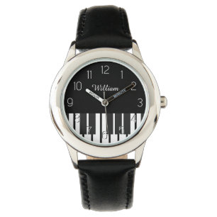 Personalized Name Piano Keyboard Musician's Watch