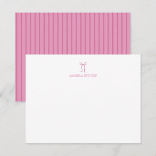 Personalized Name Pink Bow Card