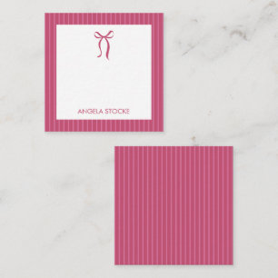Personalized Name Pink Bow Card
