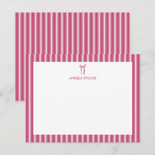 Personalized Name Pink Bow Card