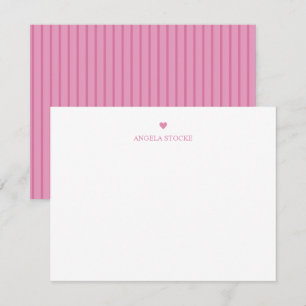 Personalized Name Pink Heart Card