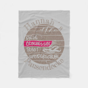 personalized name Princess hiking shoes Fleece Blanket