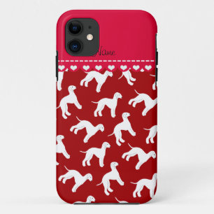 Personalized name red bedlington terrier dogs iPhone 11 case