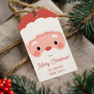 Personalized Name Santa Christmas Gift Tags