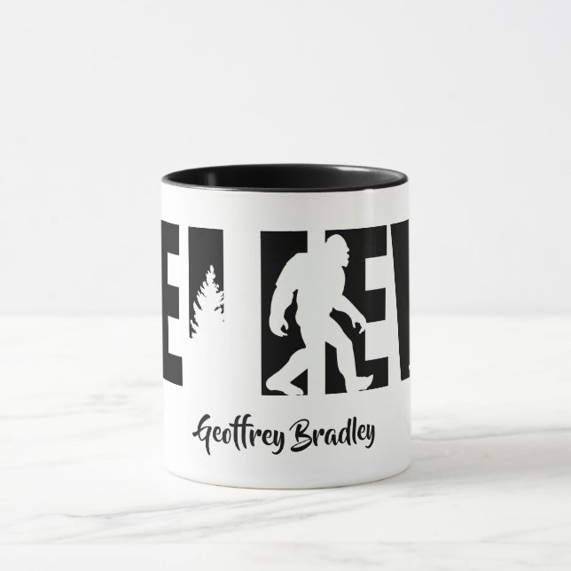 Personalized name Sasquatch Cryptid Believe  Mug (Center)