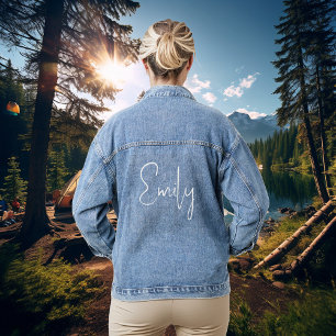 Personalized name Script Custom Denim Jacket