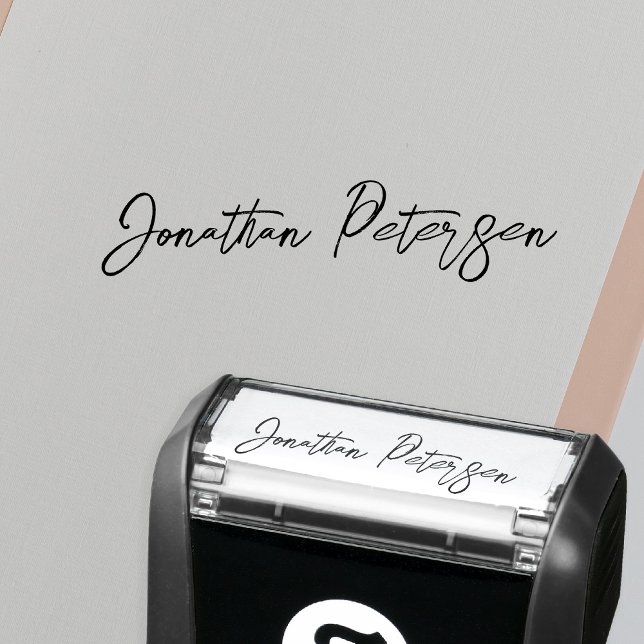 Personalized name signature script self-inking stamp (Creator Uploaded)