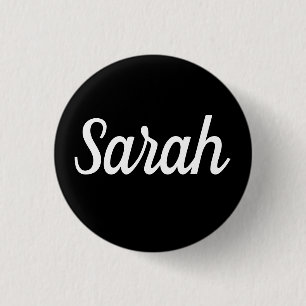 PERSONALIZED NAME SIMPLE STYLISH MODERN CLASSIC 3 CM ROUND BADGE