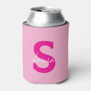 PERSONALIZED NAME SIMPLE STYLISH MODERN MONOGRAM CAN COOLER