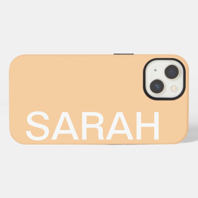 Personalized Name Simple Stylish Modern Monogram iPhone Case (Back Horizontal)