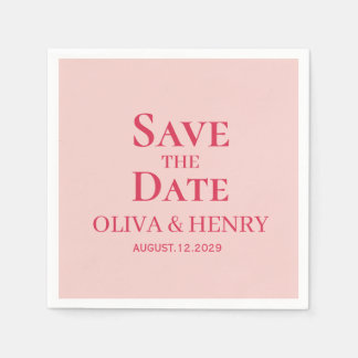 PERSONALIZED NAME SIMPLE STYLISH SAVE THE DATES NAPKIN