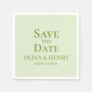 PERSONALIZED NAME SIMPLE STYLISH SAVE THE DATES NAPKIN