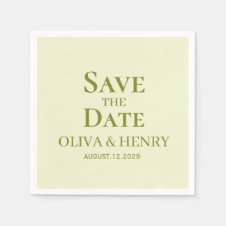 PERSONALIZED NAME SIMPLE STYLISH SAVE THE DATES NAPKIN