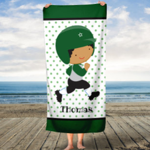 Personalized Name Sports Boys Kids Bath Towel
